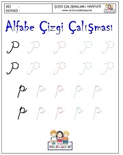 r harfi çizgi çalışması